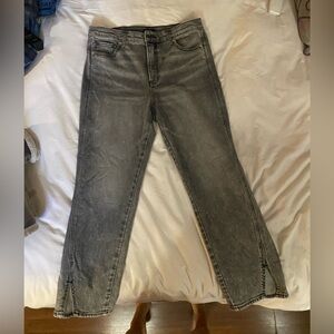New never worn express High Waisted Vented Hem Straight Ankle Jeans size 12 long